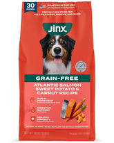Jinx bolsa 30 lb vista frontal mostrando el envase y beneficios
