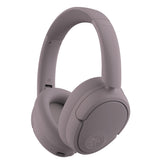 JLab JBuds Lux ANC vista frontal mauve mostrando diseño elegante y comodidad