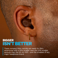 JLab JBuds Mini Tones primer plano del auricular mostrando acabado y comodidad