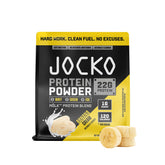 Jocko Fuel envase frente mostrando sabor Banana Cream y beneficio recuperación