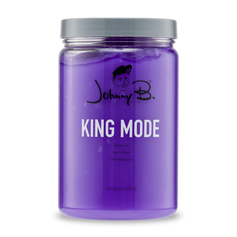 JOHNNY B. envase frontal 32 oz mostrando fijación y brillo