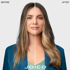 Joico espuma ligera y cremosa sobre palma, demuestra limpieza suave