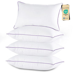 JOLLYVOGUE vista frontal del juego de 4 almohadas, aspecto limpio y lujoso