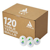 JOOLA vista frontal del pack con pelotas blancas y naranjas, facilidad de almacenamiento