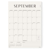 Jotsome calendario frontal mostrando mes y casillas, organización visible