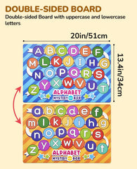 JoyCat tablero reversible mostrando letras mayúsculas y minúsculas para emparejar