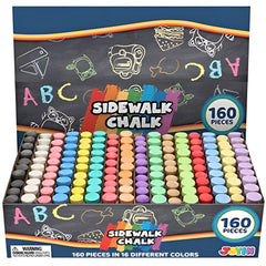 JOYIN paquete frontal con 160 tizas muestra colores vibrantes y gran valor