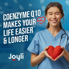 JOYLI coq10 botella abierta con 120 softgels para suministro prolongado