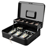 Jssmst caja de efectivo frontal mostrando robustez y portabilidad