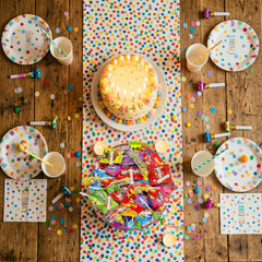 Jumblet dulces cayendo de una piñata, perfecto para fiestas al aire libre