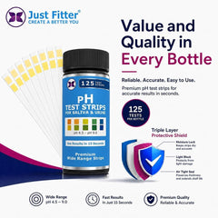 Just Fitter primer plano de almohadilla reactiva para lectura rápida y precisa