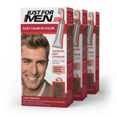 Just For Men frente del envase mostrando tono Light Brown y facilidad de uso