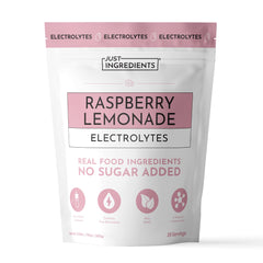 JUST INGREDIENTS frente del paquete Raspberry Lemonade, presentación clara y práctica