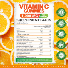 Just Nutrients primer plano de gomita y textura masticable, atractivo sabor