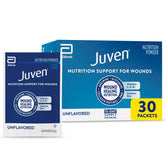 Juven frente del paquete mostrando sobres y marca, ayuda nutricional clara