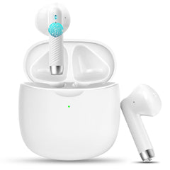Jxrev estuche frontal blanco mostrando diseño compacto y carga rápida