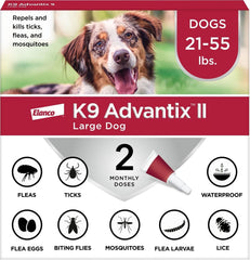 K9 Advantix vista del empaque frontal mostrando protección contra parásitos