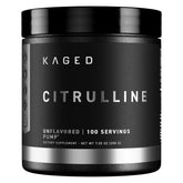 Kaged envase frontal del L-Citrulline mostrando el diseño y 100 porciones