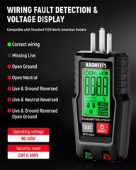 KAIWEETS KT301P adaptadores incluidos (3‑2, portalámparas, cocodrilo), amplían compatibilidad