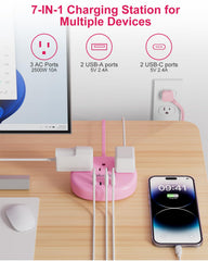 kakahigh primer plano de puertos USB‑C y USB‑A, carga rápida y ordenada