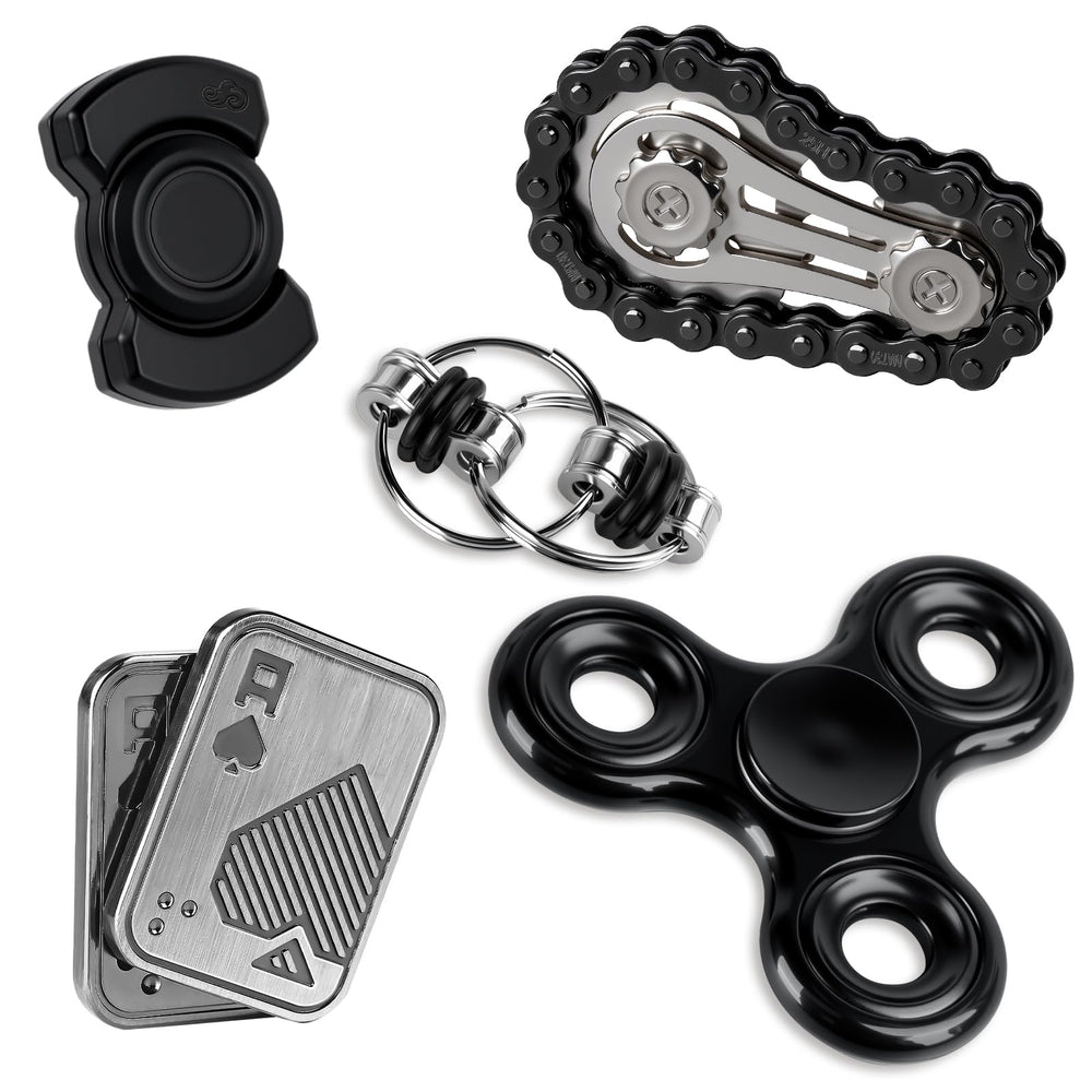 KAMBOLLY vista frontal del set metálico con piezas y beneficio de variedad táctil