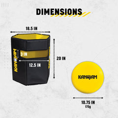 Kan Jam disco 175 g en primer plano para lanzamientos estables y precisos