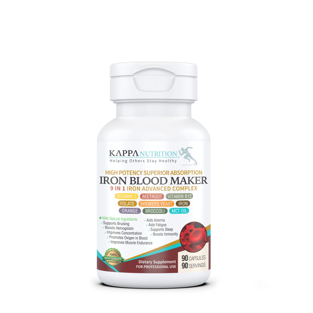 KAPPA NUTRITION frente del envase mostrando diseño y cantidad 90 cápsulas