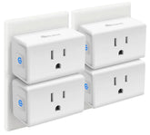 Kasa Smart enchufe frontal mostrando diseño compacto y ahorro de espacio