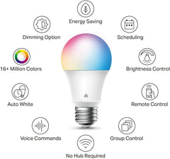 Kasa Smart muestra el cambio de color y temperatura para crear ambiente
