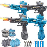 KCCHZ vista frontal del pack de 4 pistolas, ideal para batallas familiares