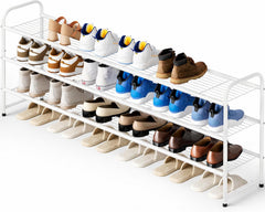 KEETDY vista frontal del zapatero 3 niveles mostrando gran capacidad