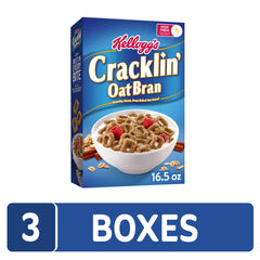Kellogg's Cracklin' Oat Bran detalle de clusters crujientes y coco