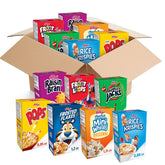 Kellogg's frontal del paquete variedad mostrando cajas individuales y conveniencia
