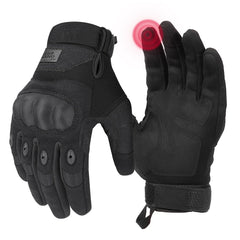 KEMIMOTO vista frontal de los guantes mostrando ajuste y diseño protector