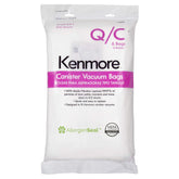 Kenmore empaque frontal mostrando paquete de seis bolsas, fácil almacenamiento