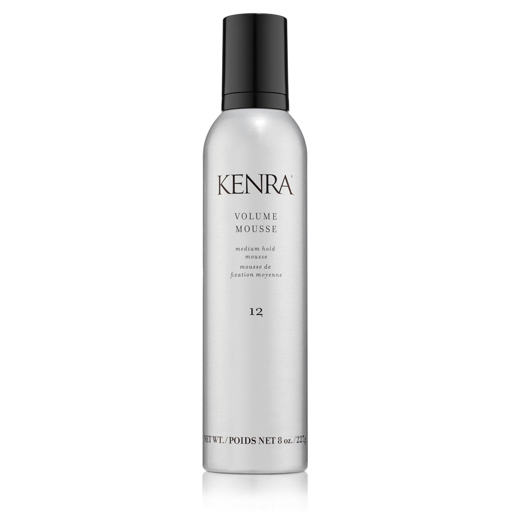 Kenra envase frontal mostrando volumen y control para peinados