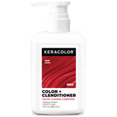 KERACOLOR envase frontal del Clenditioner rojo mostrando beneficio de color inmediato