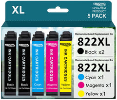 KERFOINK frente del pack 5 cartuchos 822 mostrando colores y ahorro