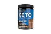 KETO SCIENCE frente del envase mostrando el diseño y el sabor chocolate util para identificación rápida