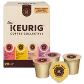 Keurig Coffee Collective empaque frontal mostrando variedad y conveniencia