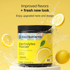 KEY NUTRIENTS cierre y etiqueta con información de ingredientes clave