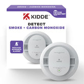 Kidde vista frontal del detector 30CUDR-V con alarma audible para seguridad