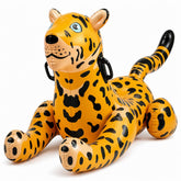 KiddieLoot flotador leopardo frontal mostrando forma y colores llamativos