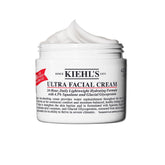 Kiehl's frasco frontal de Ultra Facial Cream mostrando el diseño y beneficio hidratante