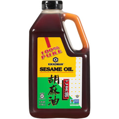 Kikkoman aceite de sésamo utilizado en salteado, aporta sabor tostado y acabado aromático