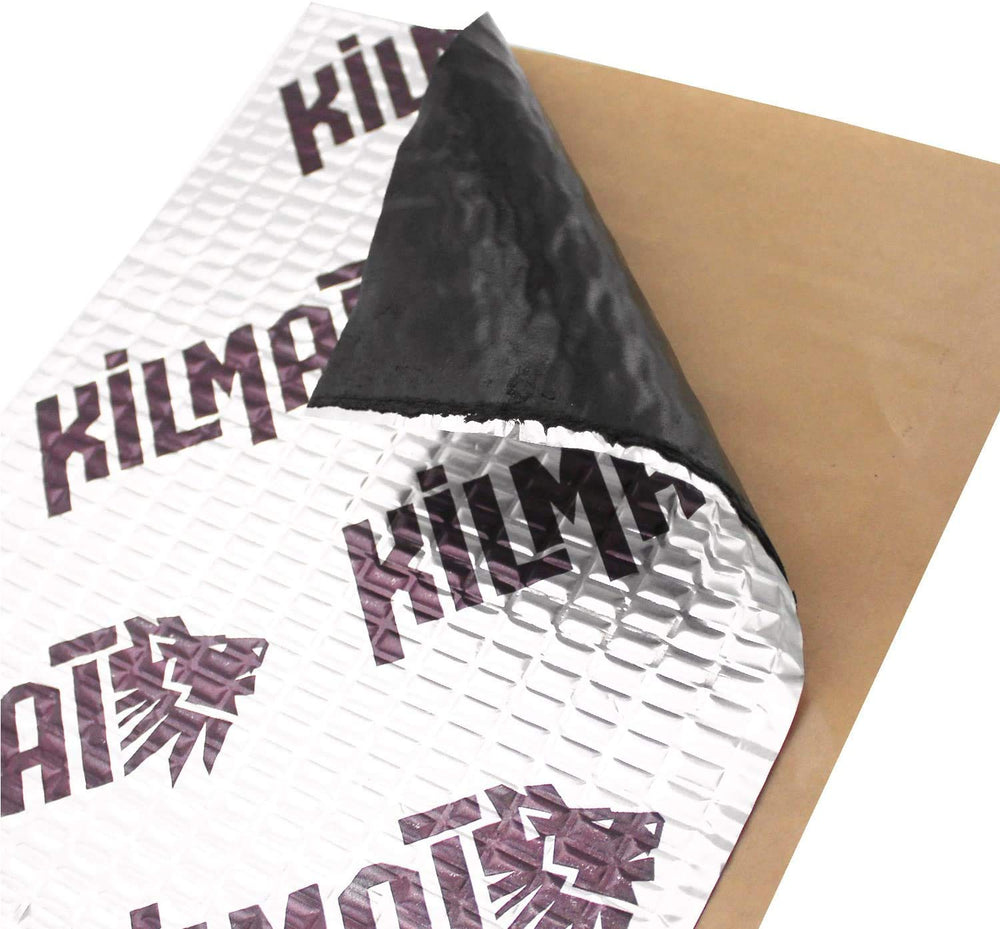 KILMAT lámina frontal del empaque mostrando cobertura y diseño, reduce ruido