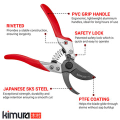 Kimura detalle de hojas SK5 japonesas para cortes limpios y precisos