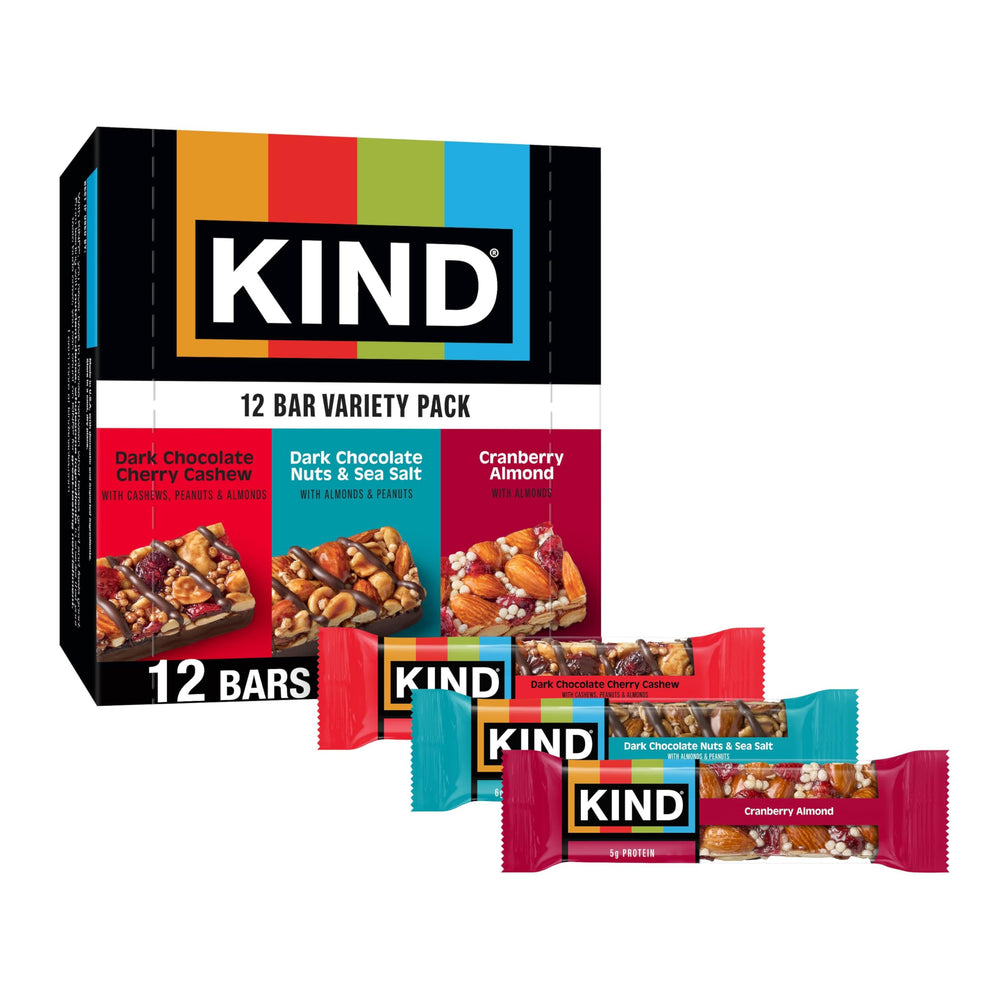 KIND pack surtido frontal mostrando variedad y conveniencia