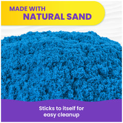 Kinetic Sand con moldes y herramientas para crear formas precisas