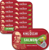 King Oscar lata frontal mostrando diseño y claridad de ingredientes